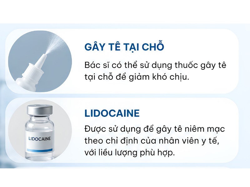 Thuốc tê xịt tại chỗ giúp quá trình nội soi tai mũi họng diễn ra nhẹ nhàng
