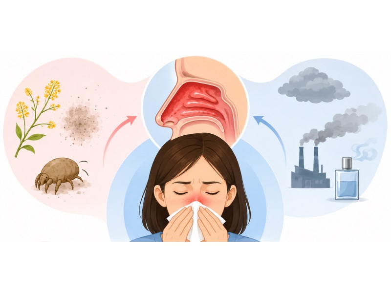 Viêm mũi gây nghẹt thở và ngứa ngáy